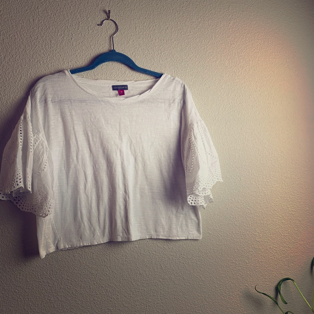 Vince Camuto white crop top